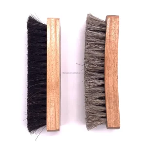 Factory Direct Sale Pure Horse Hair Shoe Grease Brush with Poplar Beech Wood Handle