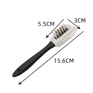 Factory Direct Supply Store Plastic Deerskin Brush for Three Sided Leather Shoes Care Cleaning