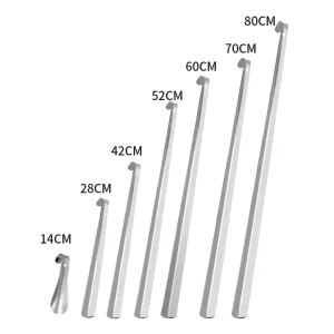 Factory Direct Variety Sizes Metal Shoehorn Shoe Helper Custom Logo Stainless Steel Long Shoe Horn