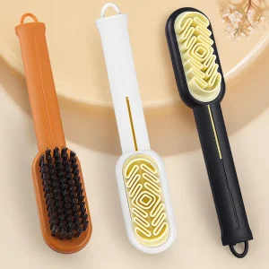 Factory Double Sided Suede Shoe Brush Long Rubber Shoe Brush for Leather Shoes Care