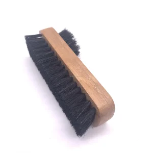 Factory Double Sided Wooden Pig Hair Shoe Polish Brush Multifunctional Soft Bristled Sneaker Cleaning Brush