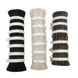 Factory Handmade Durable Natural Horsehair Bundles for Art Brush Making Soft Animal Hair Filling Material Custom Color