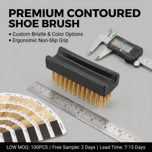 Factory OEM 1PCS Wood Horse Hair Shoe Brush Set Soft Medium Hard Bristles Portable Hanging Loop Shoe Cleaning Brush All Shoes
