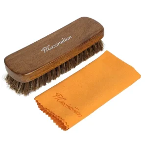 Factory PVC Box Packaging Horse Hair Leather Shoe Shine Brush Set with Shoe Shine Cloth