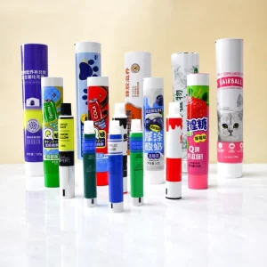 Factory Price Custom Logo Eco friendly Cylinder Aluminum plastic Screw Cap Tube Packaging for Bubble Gum with UV Printing
