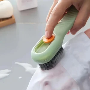 Factory Price Shoes Brush Automatic Liquid Discharge Multifunction Press Out Shoes Cleaner Soft Clothes Brushes Cleaning Tool