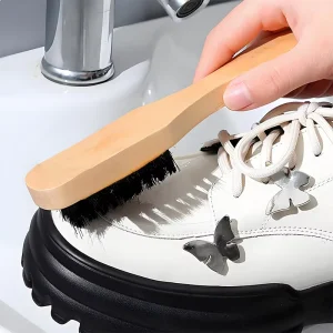 Factory Solid Wood Bristle Shoe Brush for Cleaning and Polishing Shoes