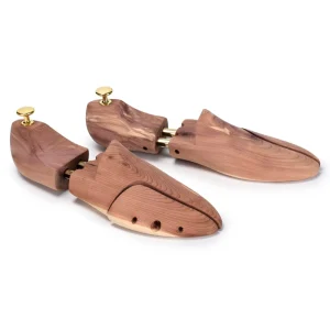 Factory Supply Adjustable 100% Natural Red Cedar US Size Cedar Wooden Shoe Tree for Men Double Tube Shoe Trees