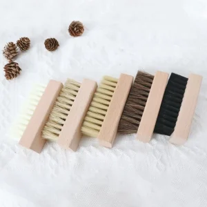 Factory Supply Customized Free Logo Soft Medium Hard Bristles Wooden Handle Sneaker Shoe Cleaning Brush Set