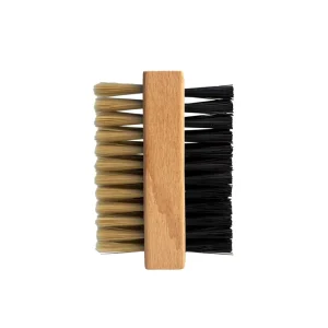 Factory Supply Customized Logo Soft Medium Hard Bristles Natural Black Wooden Handle Sneaker Shoe Cleaning Brush