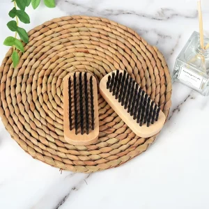 Factory Supply Eco Friendly Multifunction Wooden Handle Pig Hair & PP Silk Shoe Clean Brush for Leather Care