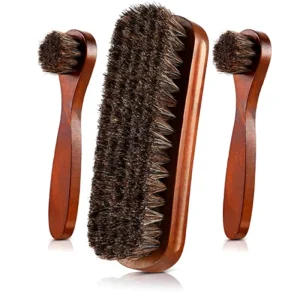Factory Supply Horsehair Car Seat Leather Cleaning Brush Shoes Polish Brushes