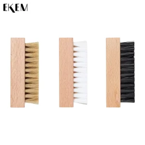 Factory Supply Wood Sneaker Shoe Cleaner Brush with Soft Medium Stiff Bristles for Suede Leather and Mesh Cleaning