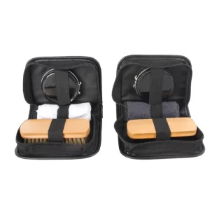 Factory Travel 3 in 1 Shoe Shine Kit Leather Shoe Polish Set with Brush and Cloth