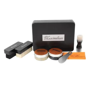 Factory Upscale 7 in 1 Travel Shoe Shine Kit Leather Shoe Polish Set Shoe Brush Shoehorn