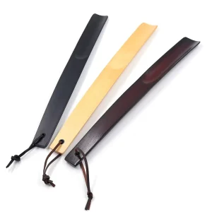 Factory Wood Long Handled Shoe Horn Custom Logo Lazy Helper for Men Women Simple Style Body Cleaning Tool