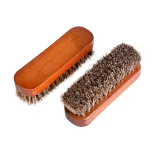 Factory price Horsehair Brush Medium size Eco friendly Shoe Brush Oiling Polishing Dust Removal Soft Bristles