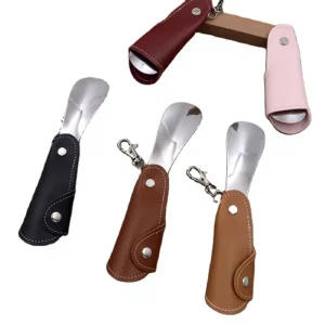 Faux Leather Shoehorn Short Shoe Horns for Seniors Men Women and Kids for Boots and Cowboy Boots