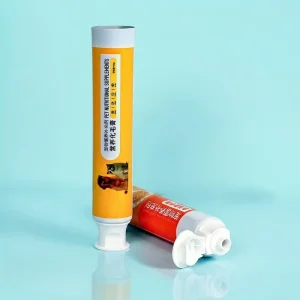 Flexible ABL Aluminum Plastic Cylinder Eco friendly UV Printed Customized Screw Cap for Toothpaste and False Eyelashes Storage