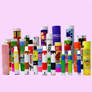 Flexible Aluminum plastic Bubble Gum Packaging Tube 12.7-35mm Screw Cap UV Graphic Printing