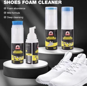 Foam Cleaner with Brush Head Cover for Sports Shoes Mesh Shoes Bristle Brush Applicator Foam Shoe Brush