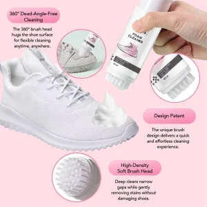 Foam Cleaner with Brush Head Shoe Cleaner Sneaker Foam Cleaner