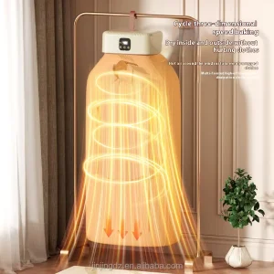 Foldable Compact Mini Dryer Machine Headed Air Electric Clothes Dryer with Dryer Bag for Home Travel