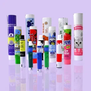 Food Grade Aluminum plastic Bubble Gum Tube 12.7 35mm Screw Cap UV Printing Custom Logo Design