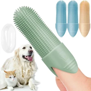 Food Grade Silicone Dog Finger Toothbrush 360 Pet Tooth Brushing Tool for Cat Dog Pet Teeth Cleaning