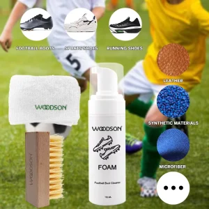 Football Boot Cleaner Shoe Care Kit Sneaker Cleaner Set Shoe Brush Foam Cleaner Natural Formula Stain Remover