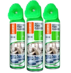 Four Colorful the Newest Upgrade Top Brush with Multi purpose Foam Cleaner Spray 650ml for Interior Cleaning