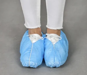 Four Thread Sewn Anti Slip Printed Nonwoven Shoe Covers