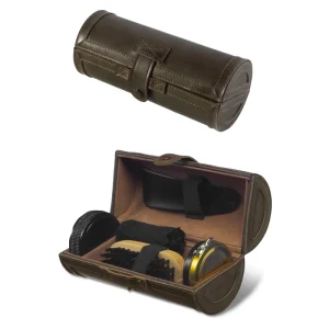 Free Sample Shoe Brush Polish Kits in Travel Case Eco-friendly PU Special Leather Shine Tools Kit