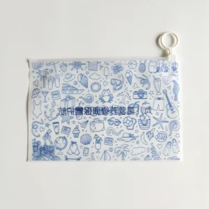 Frosted Semi transparent CPE Clothing Zipper Pouch Packaging Bag Pull Ring Baby Clothes Plastic Bag Printing Custom