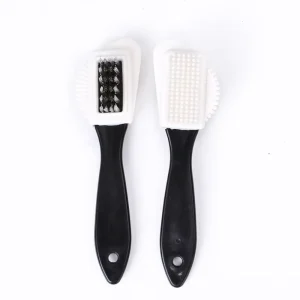 Frosted Suede Shoe Cleaning Brush Plastic Handle Double sided Shoe Tool Cleaning Decontamination Plastic Bristle Portable Rubber