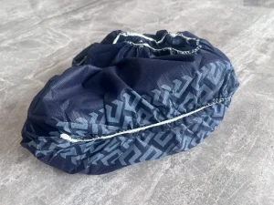 Full Elastic Hand Stitched Nonwoven Shoe Covers With in Dark Blue for Oversized and Irregular Shoe Customization