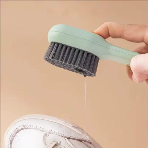 Function Liquid Discharge Shoe Brush Manual Pressing Type Cleaning Shoe Brush Soft Bristle Clothing Cleaning Brush