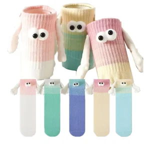 Funny Socks Crew Socks Cute Neutral Design Antibacterial Deodorant Sweat Absorbent Magnetic Sports Socks