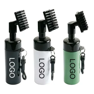 Golf Club Groove Cleaner Brush With Water Bottle Carabiner Clip OEM Custom Logo