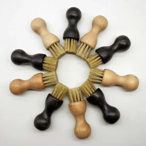 Gourd Shape Shoe Shine Brushes Wooden Handle Dauber Polish Applicator for Shoe Polish Care on Boots & Leather Shoes