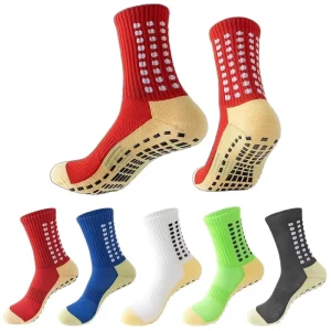 Grip Soccer Socks Professional Football Mid-calf Length for Matches Training Non-slip Towel-backed Basketball Athletic Crew Sock