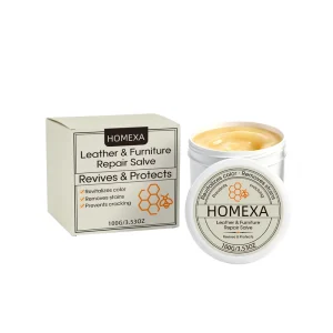 HOMEXA Leather Furniture Care Cream Restores Softness and Shine Cleans and Maintains Leather Surfaces at Home