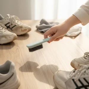 Handheld Long Handle Shoe Cleaning Brush with Removable Head ABS+TPR Handle Eco-Friendly for Household Use Easy to Clean
