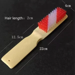Handheld Wooden Bamboo Handle Nylon Bristle Shoe and Carpet Cleaning Brush with Long Handle for Bathroom Use