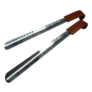 Hanging Type Shoe Wearer Long Metal Shoehorn Shoe Pump Leather Handle Old & Lazy People Stainless Steel Tool Shoe Horn MH01LH
