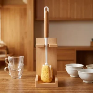 High Density 2 in 1 Soft Sponge Cup Brush Portable Long Handle Water Bottle Cleaner Brush