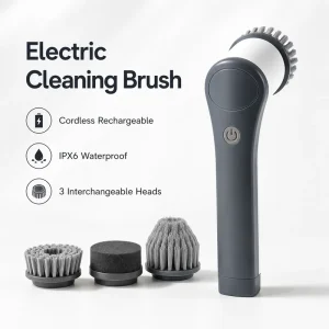 High Efficiency Cordless Waterproof Rechargeable Electric Cleaning Brush Kit 3 in 1 Heads Spin Scrubber for Shoe Cleaning