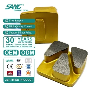 High Efficiency Wear Resistant Premium Redi Lock Metal Bond Customized Diamond Abrasive Block for Concrete Floor Grinding