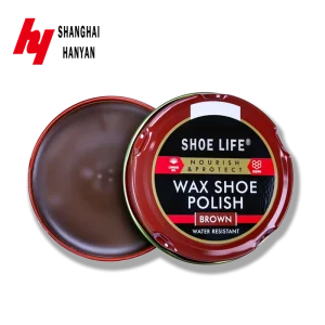 High Gloss Solid Paste in Tin Shoe Polish for Shoes and Leather Shinning