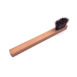 High Quality 100% Horsehair Shoe & Sewing Cleaning Brush OEM Custom Direct Small Wooden Handle 2cm Bristles